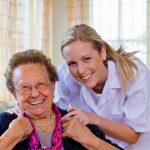 a home care nurse visits a patient
